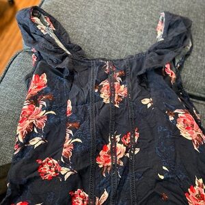Maurices Navy and Pink Floral Top